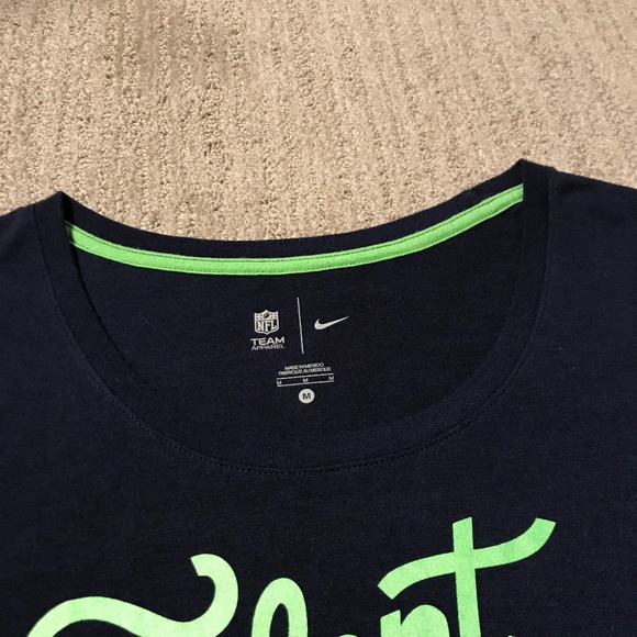 Nike Women's Seattle Seahawks Navy Talent Agent Cotton T-Shirt In Size Medium - Picture 3 of 12